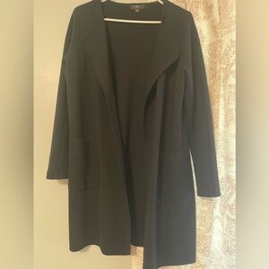 J.Crew Juliette Collarless Sweater Blazer in black